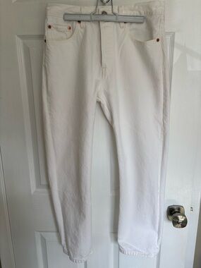 Levi's 501 White Straight Leg Jeans